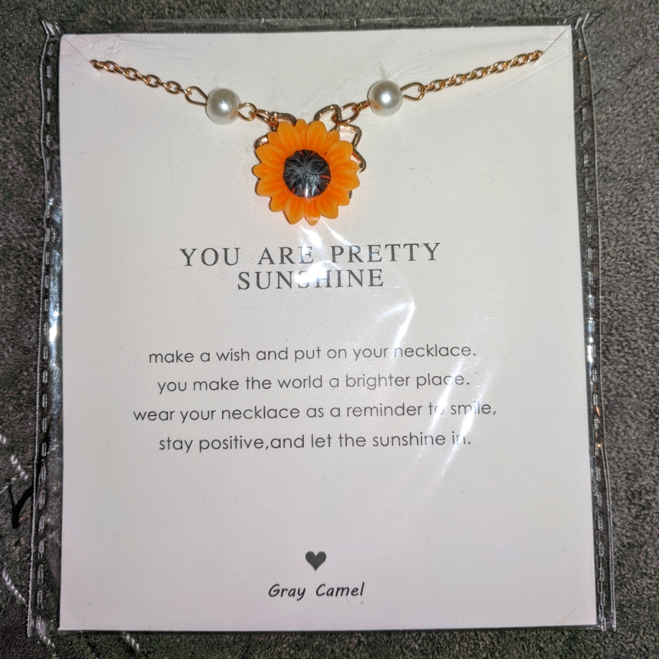New! Sunflower Necklace
